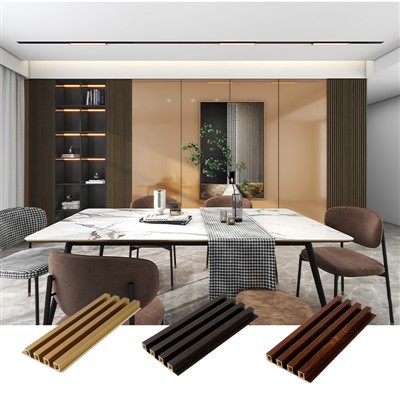 Panel Dinding Besar WPC Siri Bijian Kayu